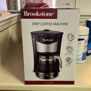 Brand new sealed in box, Brookstone 10 cup coffee maker